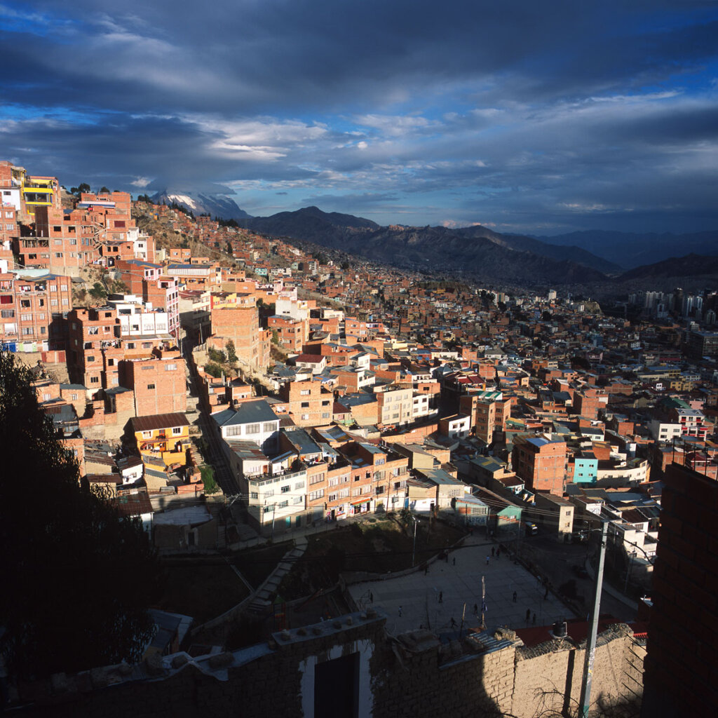 House covered hills of La Paz