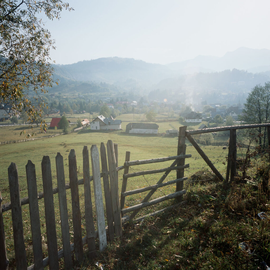 Haze over the Romanian countryside