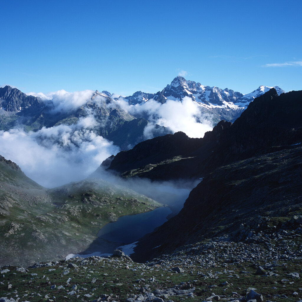 Lac de Sebeyras depuis le Col de Pétarel