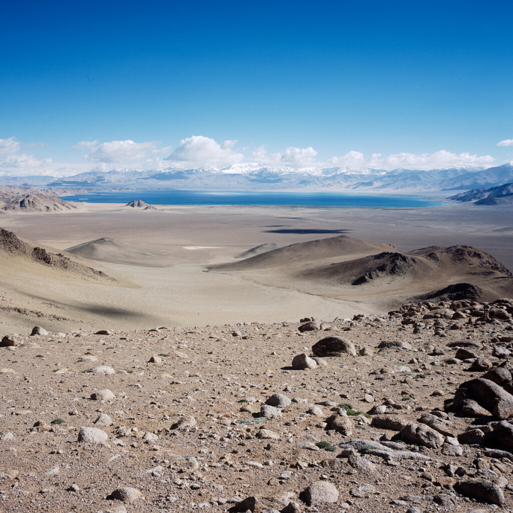 Lake Karakul from the top of the Peak Urtabuz